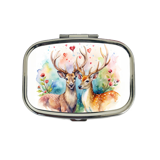 Deer In Love Valentine's Day Travel Pill Box Case