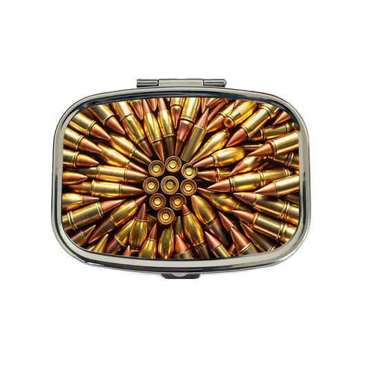 Lots Of Bullets Pattern Travel Pill Box Case