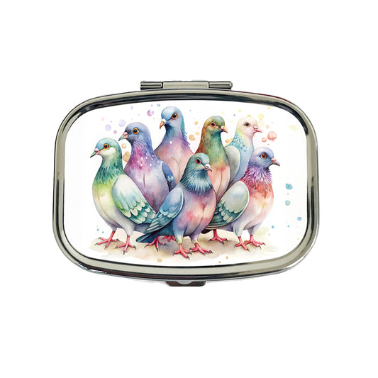 Lots Of Sweet Pigeons Travel Pill Box Case