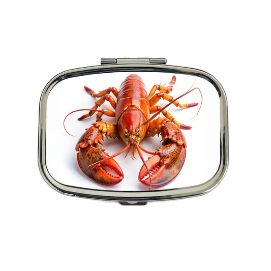 New England Lobster On White Background Travel Pill Box Case