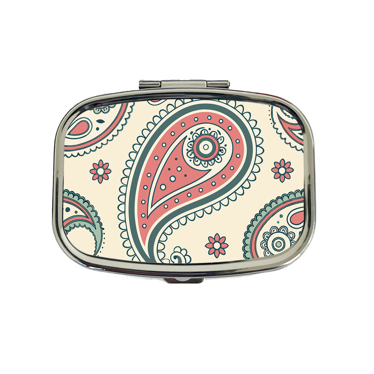 Paisley Pattern Travel Pill Box Case