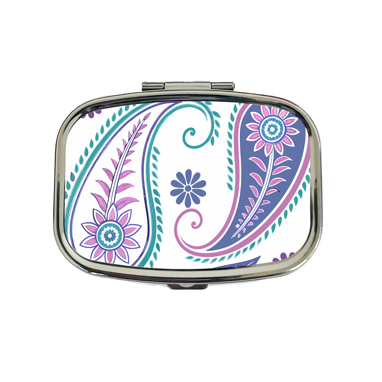 Pretty Paisley Travel Pill Box Case