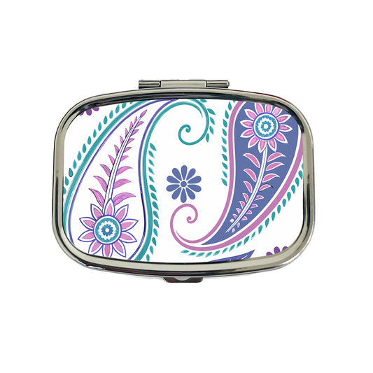 Pretty Paisley Travel Pill Box Case