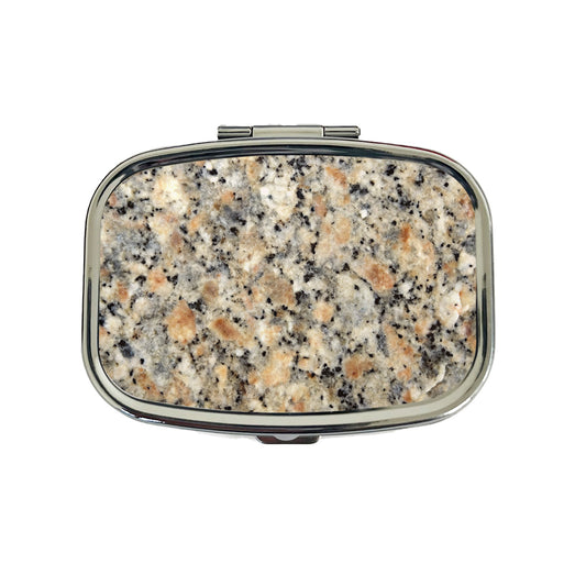 Sleek Faux Granite Travel Pill Box Case