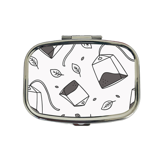 Spinning Tea Bags Travel Pill Box Case