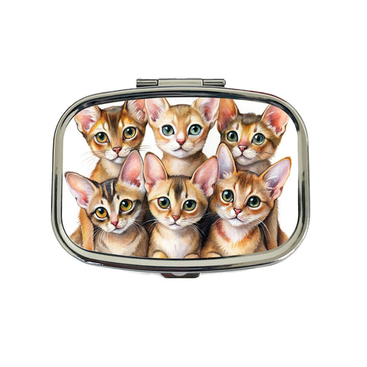 Sweet Abyssinian Cats Travel Pill Box Case
