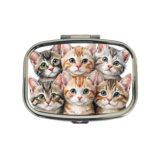 Sweet American Bobtail Cats Travel Pill Box Case