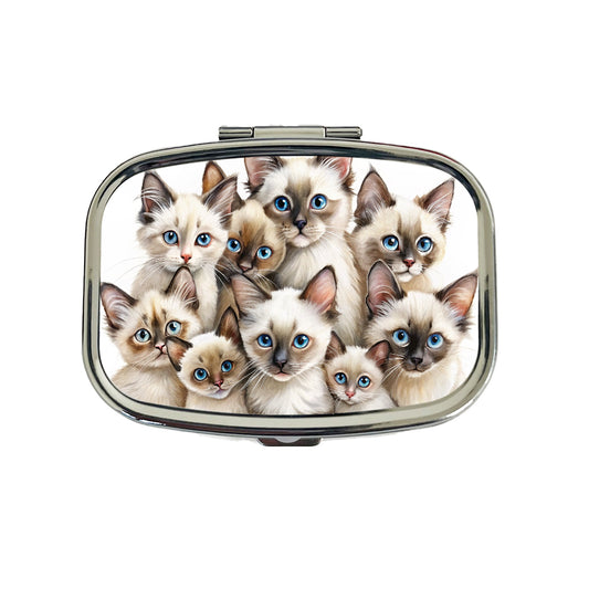 Sweet Balinese Cats Travel Pill Box Case