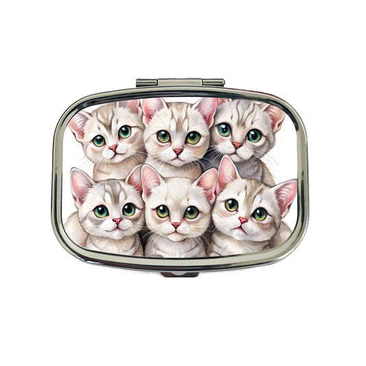 Sweet Burmilla Cats Travel Pill Box Case