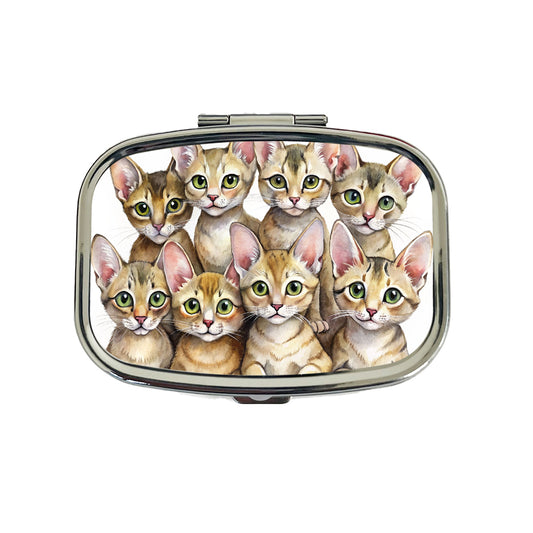 Sweet Chausie Cats Travel Pill Box Case