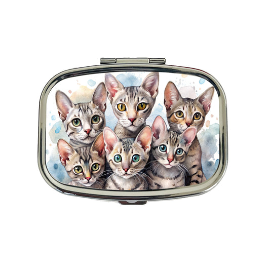Sweet Egyptian Mau Cats Travel Pill Box Case