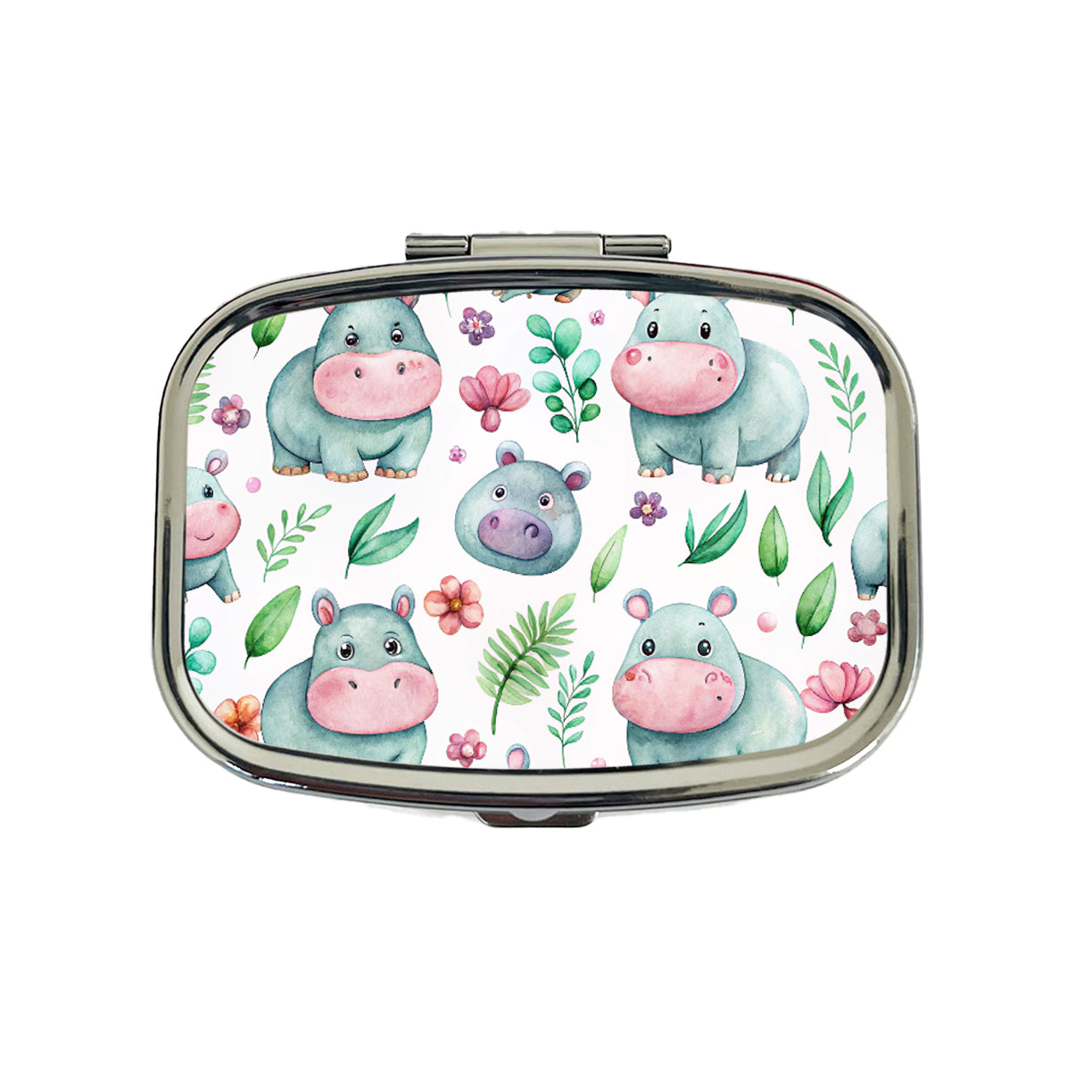 Sweet Hippos Travel Pill Box Case
