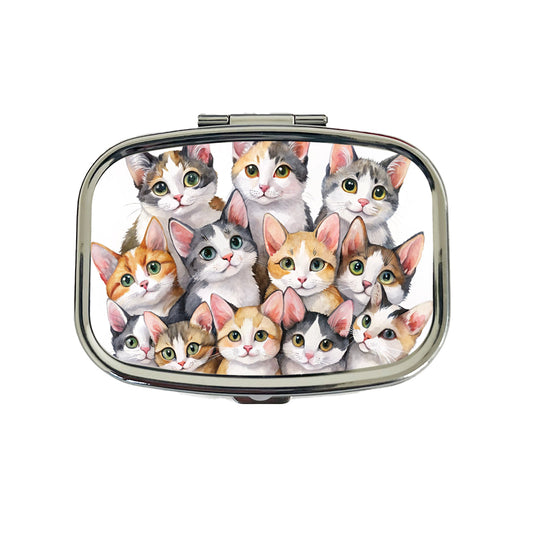 Sweet Japanese Bobtail Cats Travel Pill Box Case
