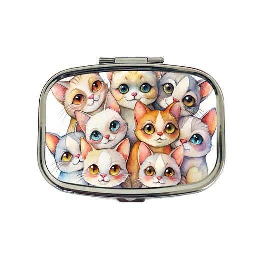 Sweet Khao Manee Cats Travel Pill Box Case