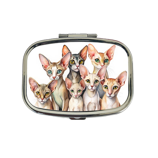 Sweet Oriental Shorthair Cats Travel Pill Box Case