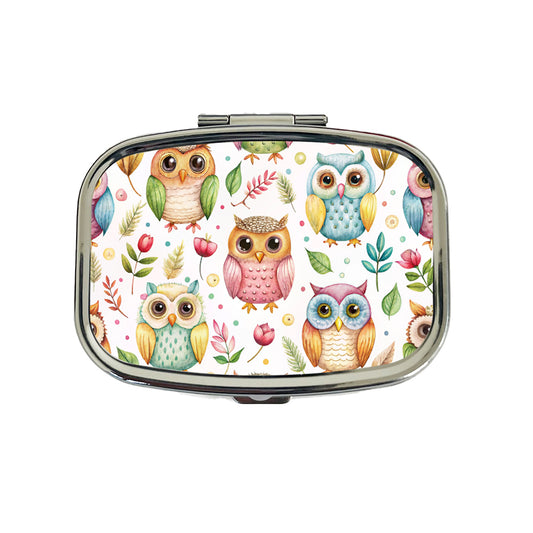 Sweet Owls Travel Pill Box Case