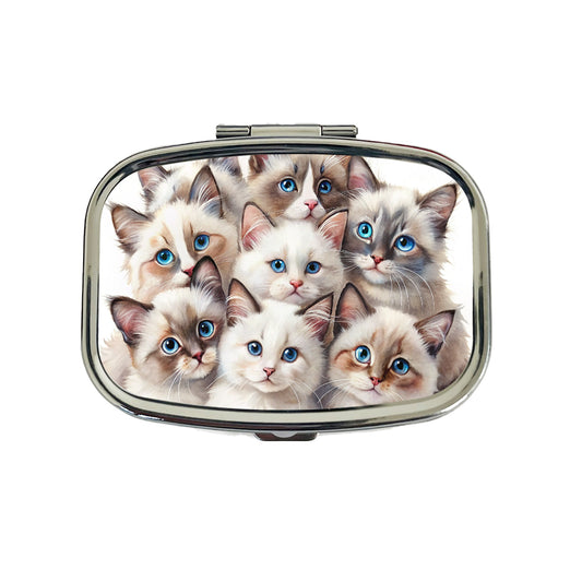Sweet Ragdoll Cats Travel Pill Box Case