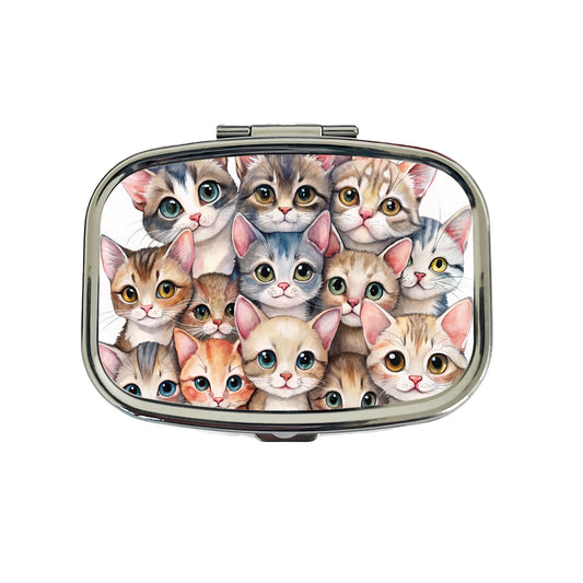 Sweet Singapura Cats Travel Pill Box Case