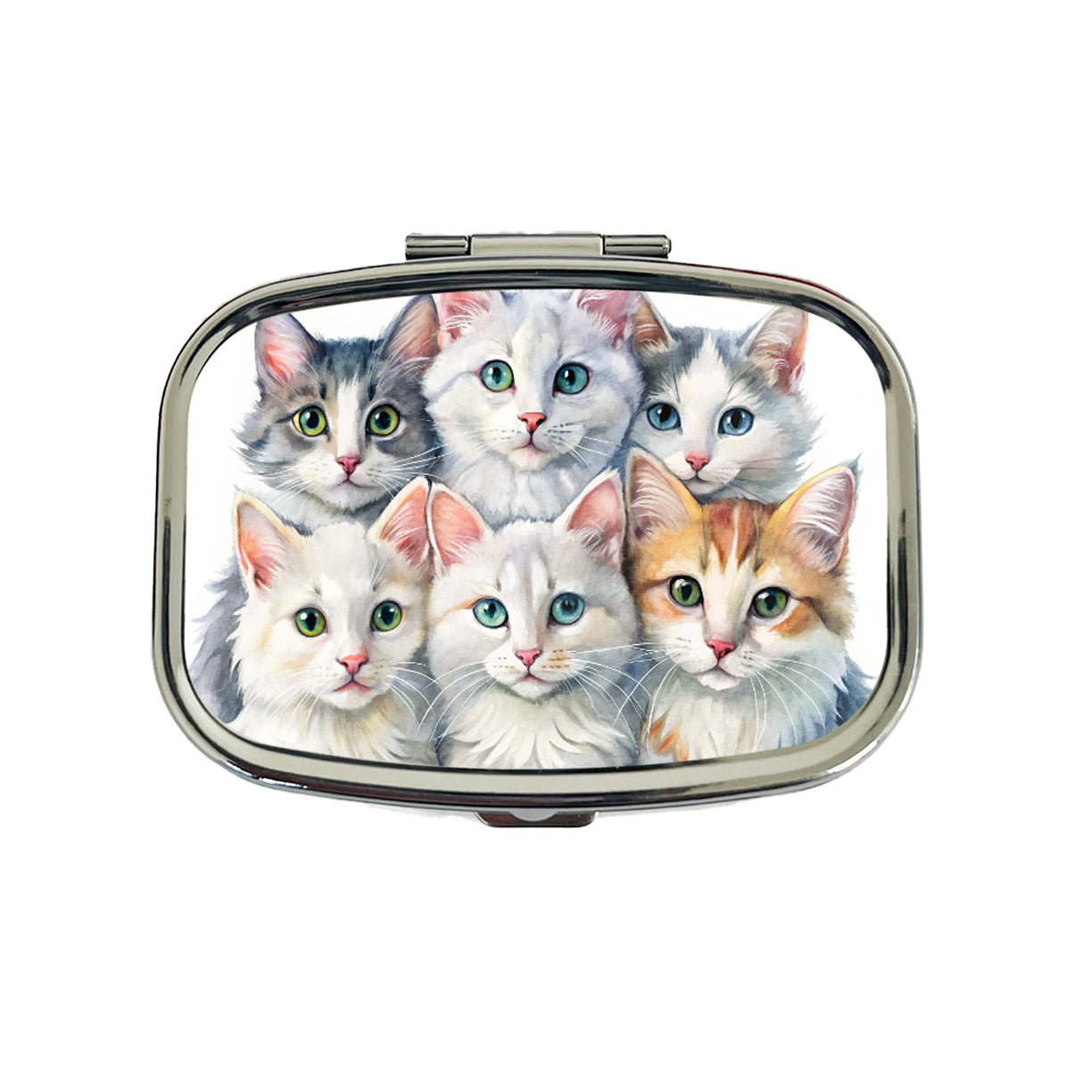 Sweet Turkish Angora Cats Travel Pill Box Case