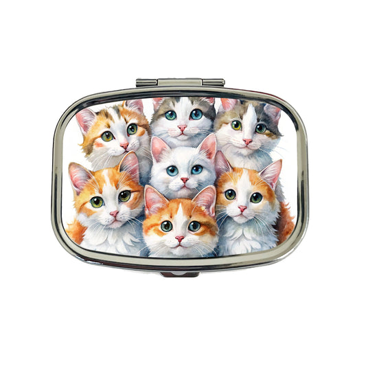 Sweet Turkish Van Cats Travel Pill Box Case