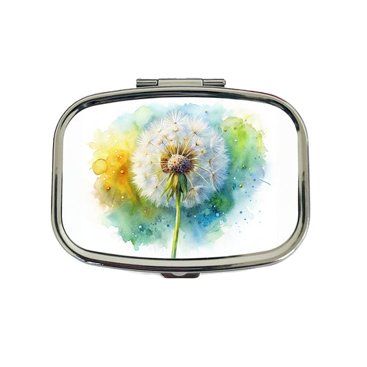 Dandelion Watercolor Travel Pill Box Case