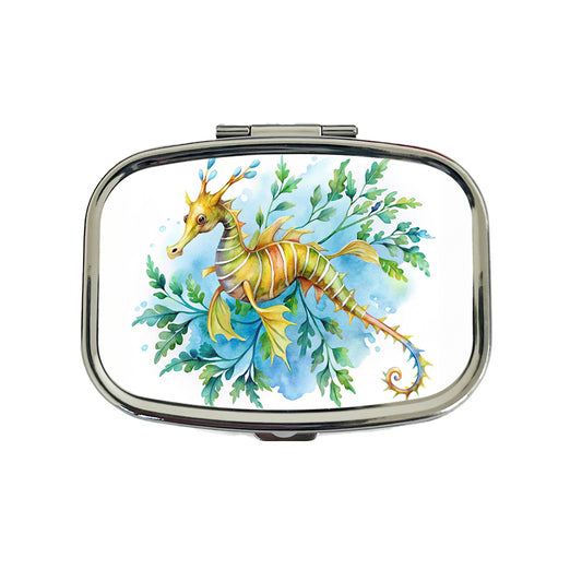 Leafy Seadragon Swimming Watercolor Travel Pill Box Case