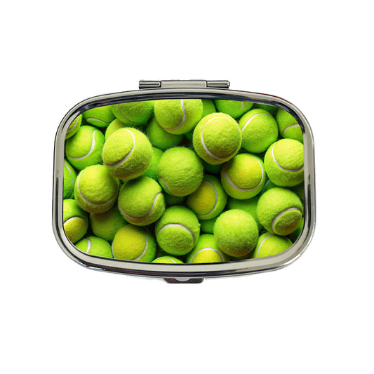 Lots Of Tennis Balls Travel Pill Box Case