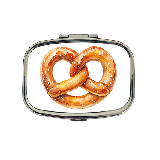 Pretzel Knot Oktoberfest Watercolor Travel Pill Box Case