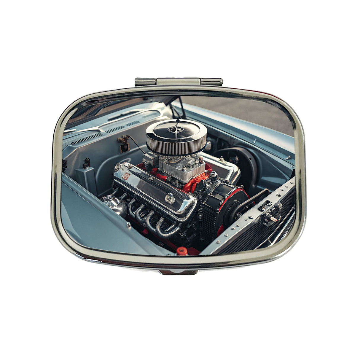 V8 Engine In Classic Muscle Car Travel Pill Box Case