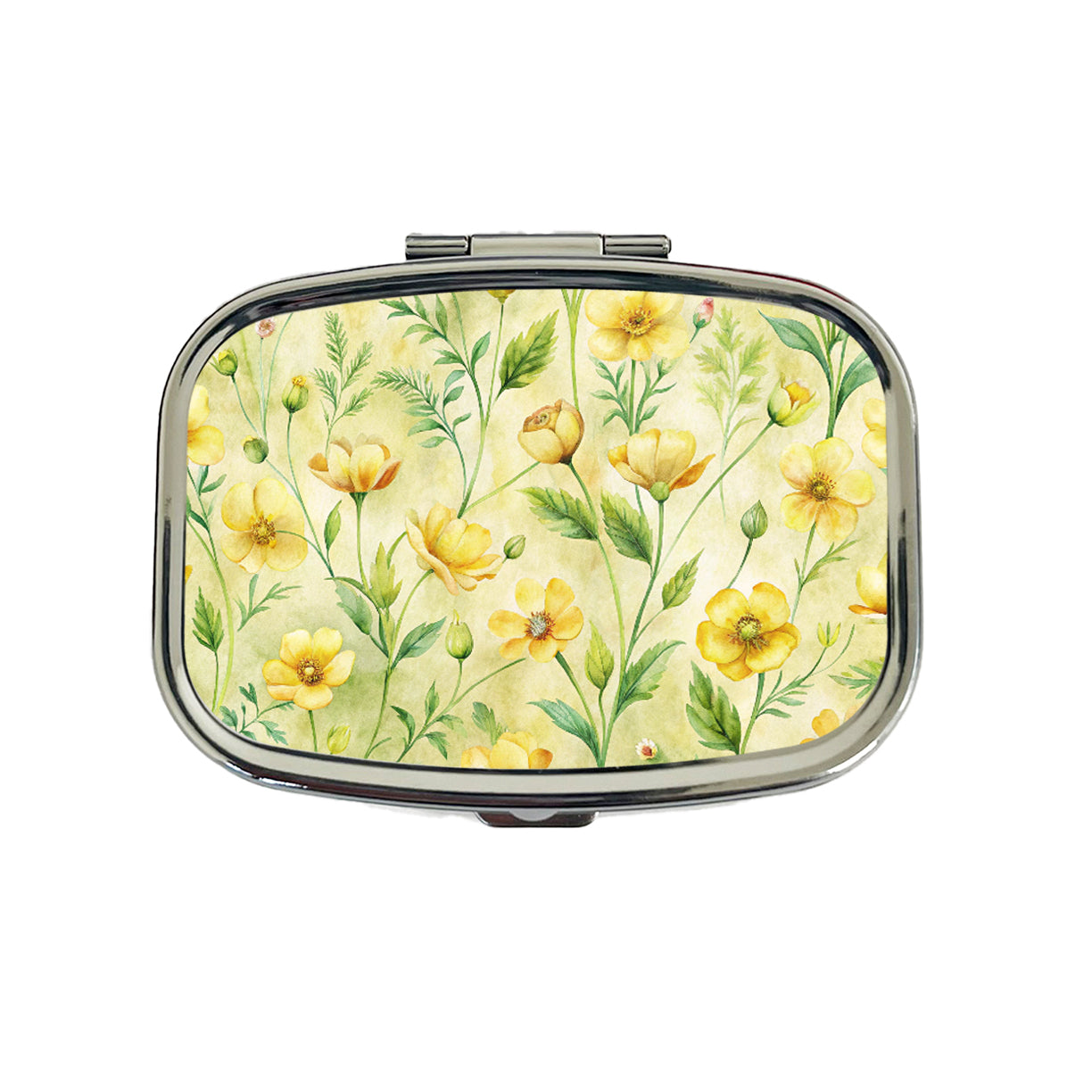 Buttercups Yellow Flowers Travel Pill Box Case