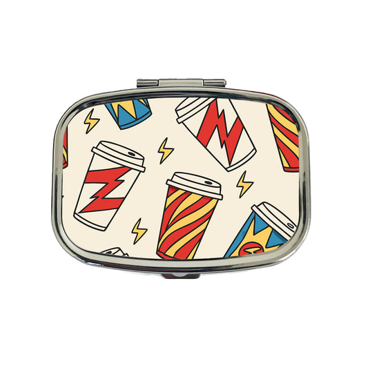 Coffee Cups Dynamic Travel Pill Box Case