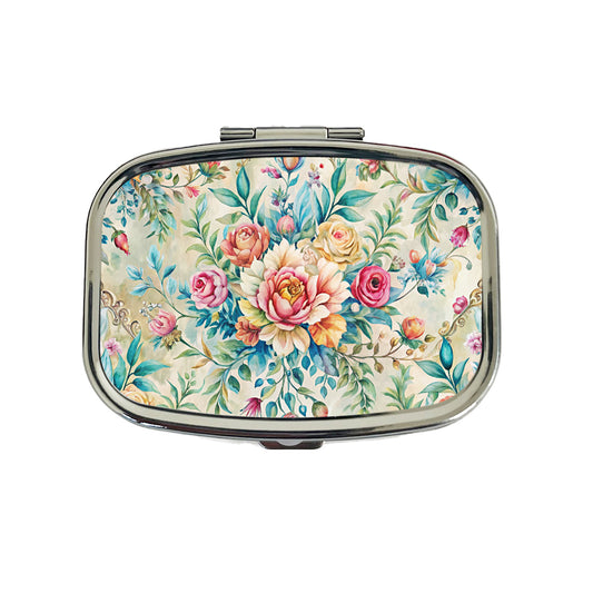 Elegant Bohemian Wallpaper Travel Pill Box Case