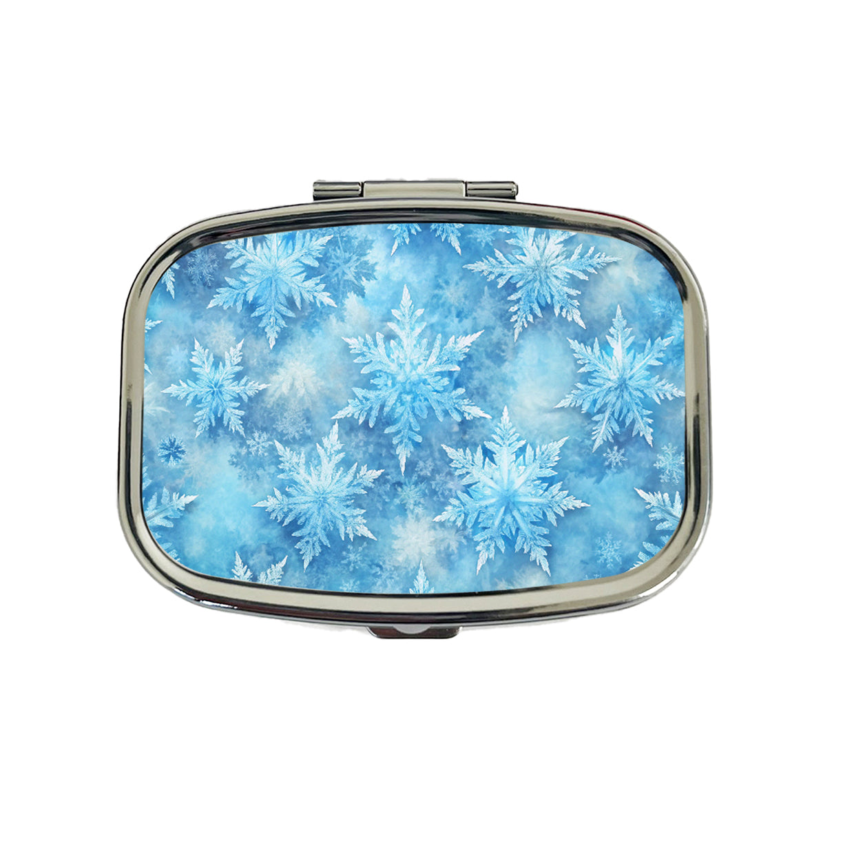 Ice Crystals Snowflakes Winter Beautiful Travel Pill Box Case