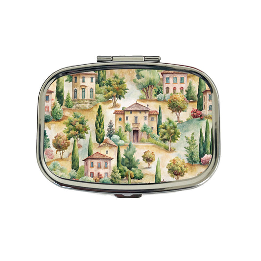 Italian Villa Hillside Town Italy Travel Pill Box Case