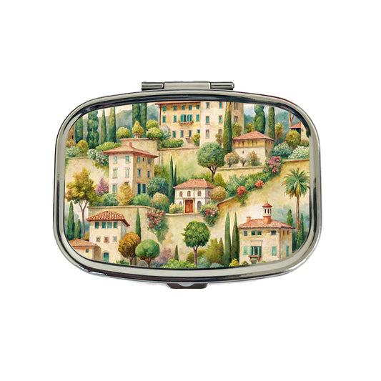Italian Villa Town Italy Travel Pill Box Case