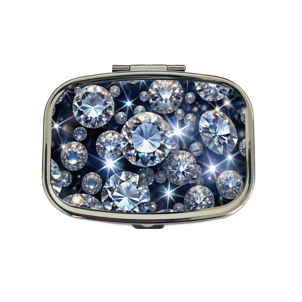 Lots Of Diamonds Travel Pill Box Case