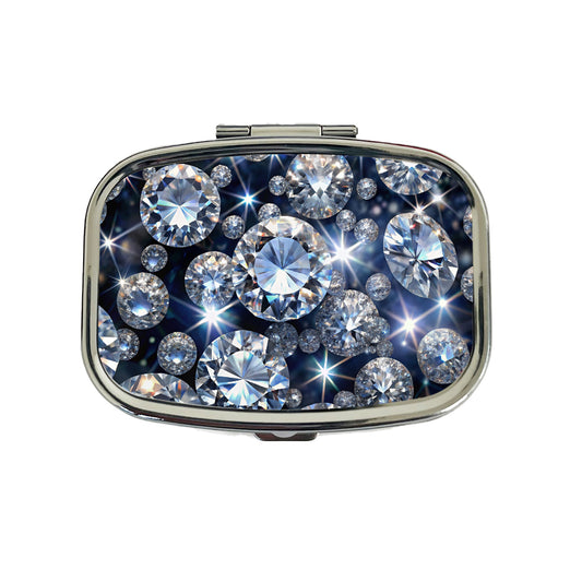 Lots Of Diamonds Travel Pill Box Case