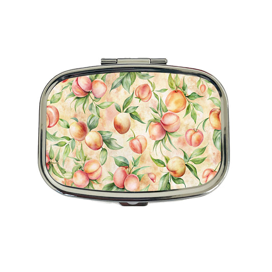 Peaches And Cream Wallpaper Travel Pill Box Case