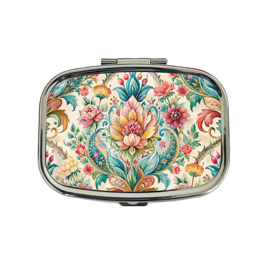 Refined Bohemian Wallpaper Travel Pill Box Case