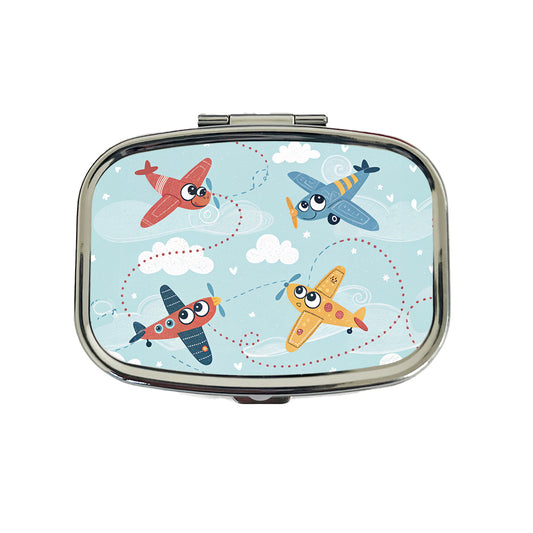 Airplanes Cute Cartoon Travel Pill Box Case