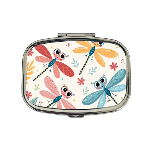 Cute Dragonflies Travel Pill Box Case