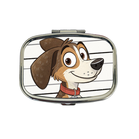 Dog Mug Shot Travel Pill Box Case
