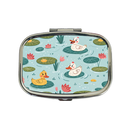 Ducks In Pond Travel Pill Box Case