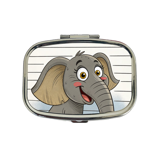 Elephant Mug Shot Travel Pill Box Case