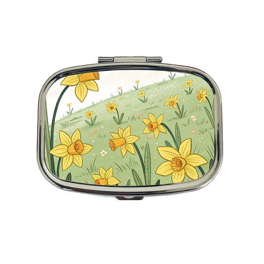 Field Of Daffodils Flowers Travel Pill Box Case