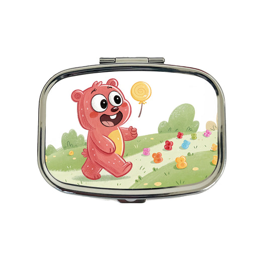 Gummi Bear Walking Travel Pill Box Case