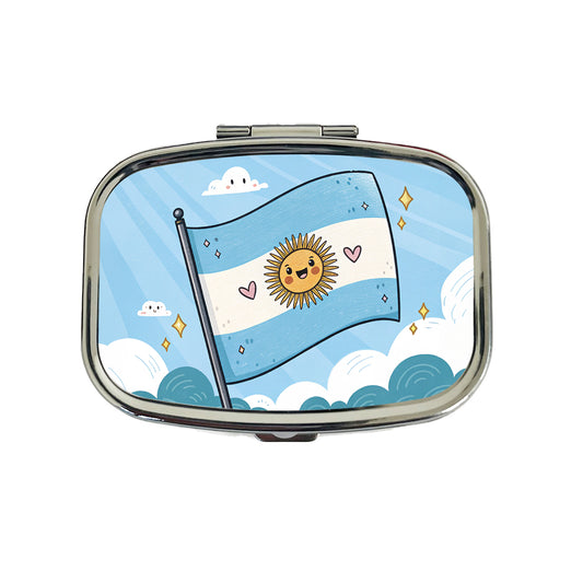 Kawaii Argentina Flag Travel Pill Box Case