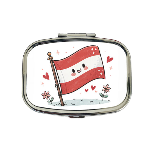 Kawaii Austrian Flag Travel Pill Box Case