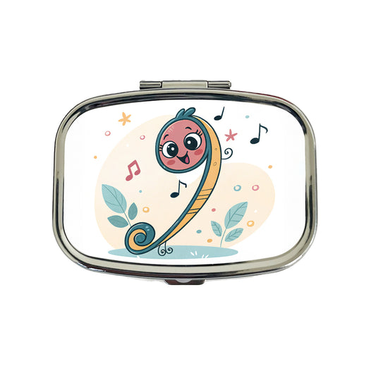 Kawaii Bass Music Cute Travel Pill Box Case