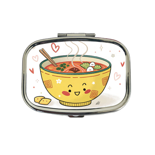 Kawaii Bowl Of Soup Travel Pill Box Case